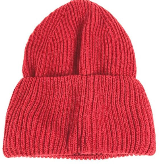 Versace Knit Hat Logo Bicolor Wool Red main image 4